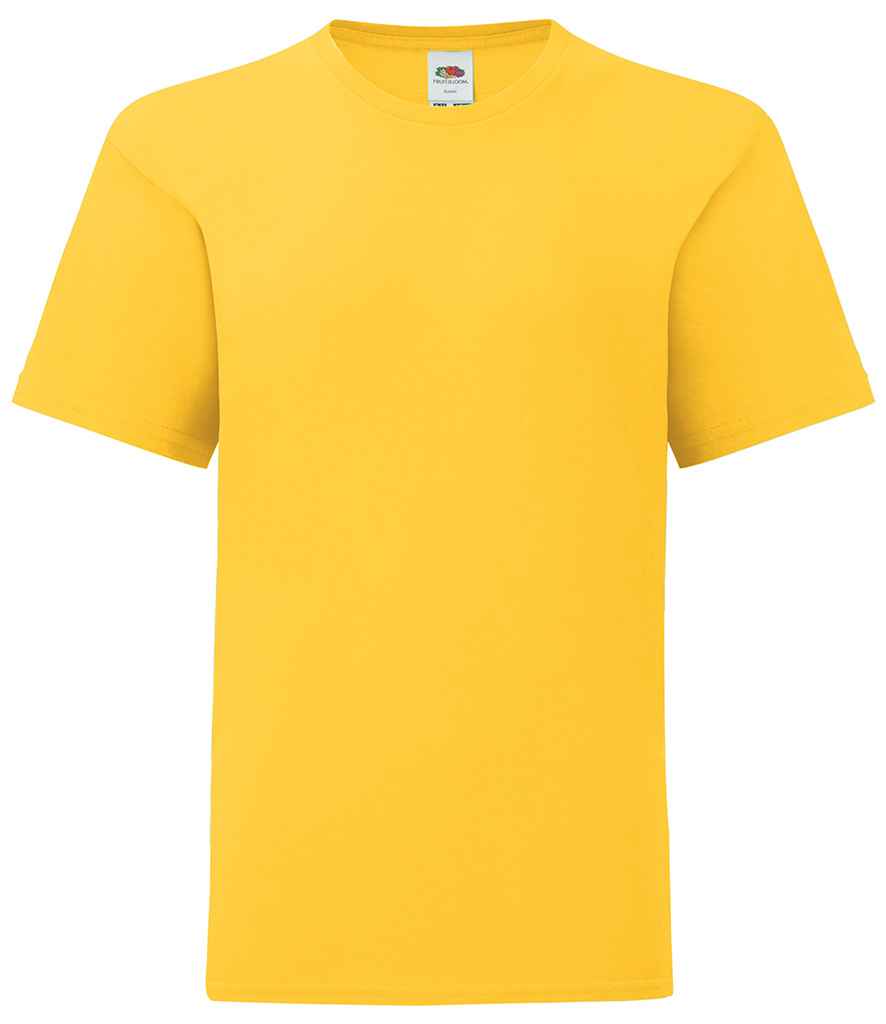 Fruit of the Loom Kids Iconic 150 T-Shirt in Sunflower by Fruit of the Loom — Custom branded clothing by Print Press, featuring premium embroidery produced in our specialist print lab in the UK.