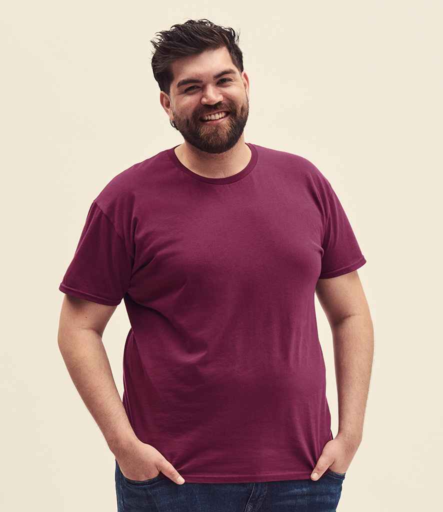 Fruit of the Loom Iconic 150 T-Shirt - (2nd Colours) in Burgundy by Fruit of the Loom — Custom branded clothing by Print Press, featuring premium embroidery produced in our specialist print lab in the UK.