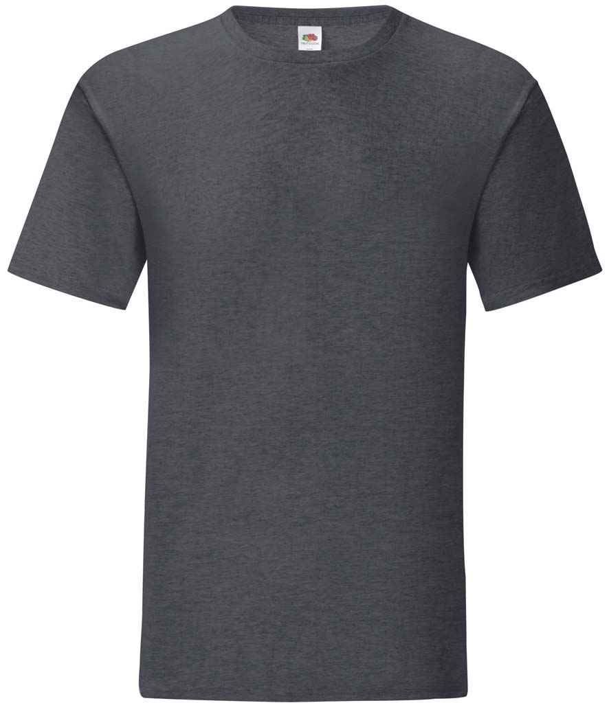 Fruit of the Loom Iconic 150 T-Shirt - (2nd Colours) in Dark Heather by Fruit of the Loom — Custom branded clothing by Print Press, featuring premium embroidery produced in our specialist print lab in the UK.