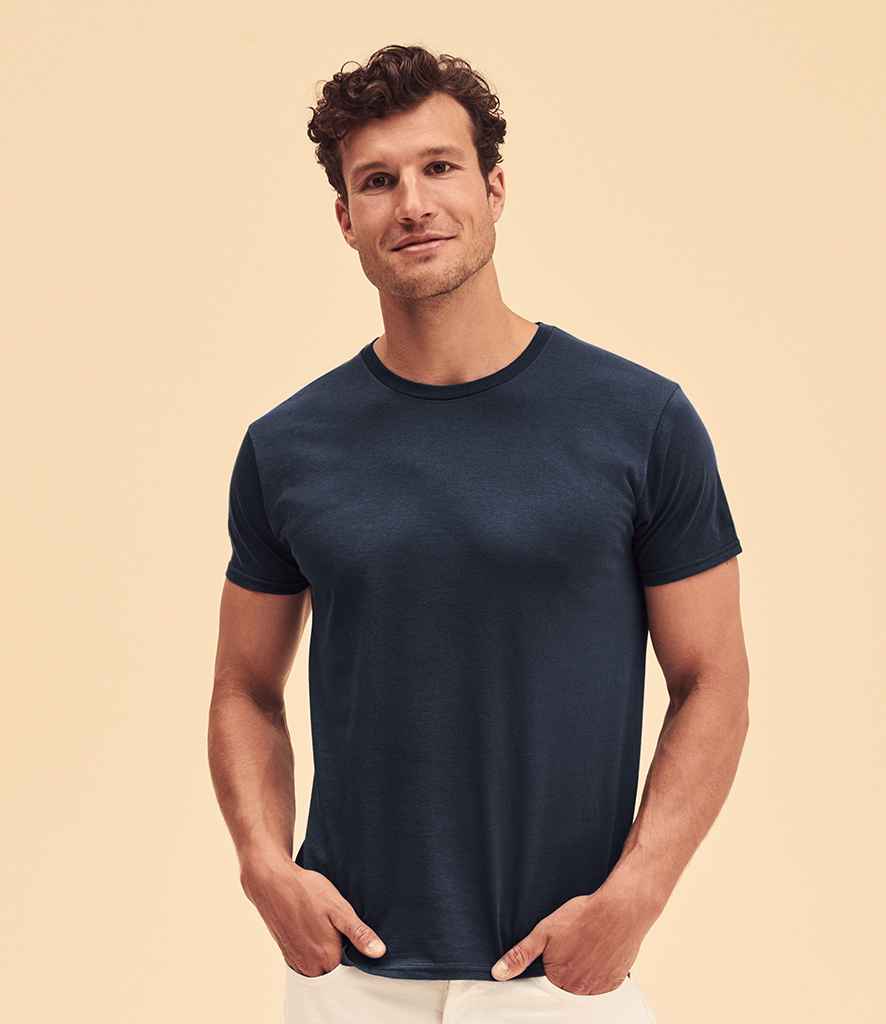 Fruit of the Loom Iconic 150 T-Shirt - (2nd Colours) in Deep Navy by Fruit of the Loom — Custom branded clothing by Print Press, featuring premium embroidery produced in our specialist print lab in the UK.