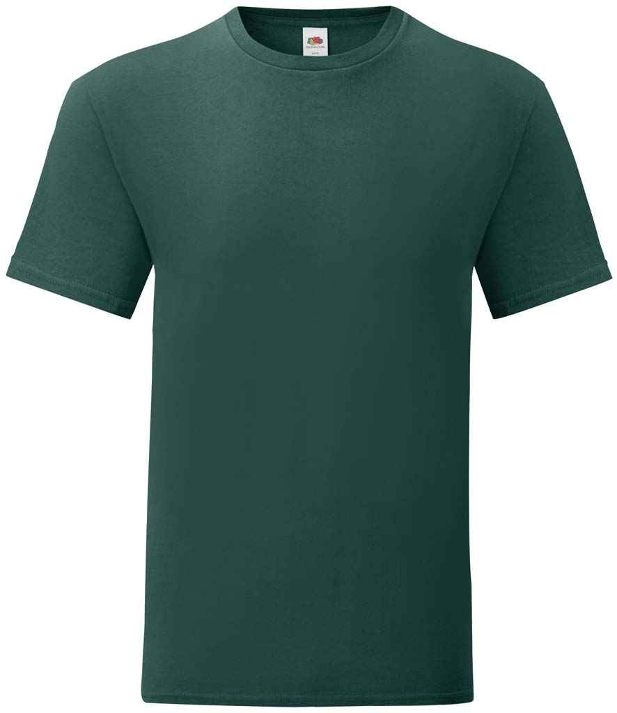 Fruit of the Loom Iconic 150 T-Shirt - (2nd Colours) in Forest Green by Fruit of the Loom — Custom branded clothing by Print Press, featuring premium embroidery produced in our specialist print lab in the UK.