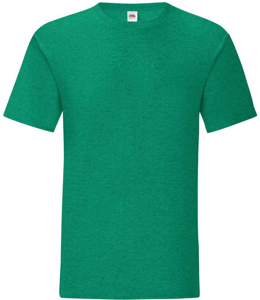 Fruit of the Loom Iconic 150 T-Shirt in Heather Green by Fruit of the Loom — Custom branded clothing by Print Press, featuring premium embroidery produced in our specialist print lab in the UK.