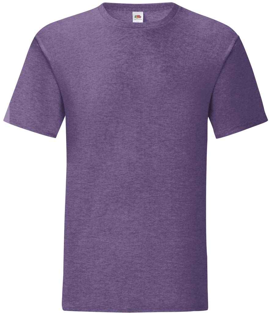 Fruit of the Loom Iconic 150 T-Shirt in Heather Purple by Fruit of the Loom — Custom branded clothing by Print Press, featuring premium embroidery produced in our specialist print lab in the UK.
