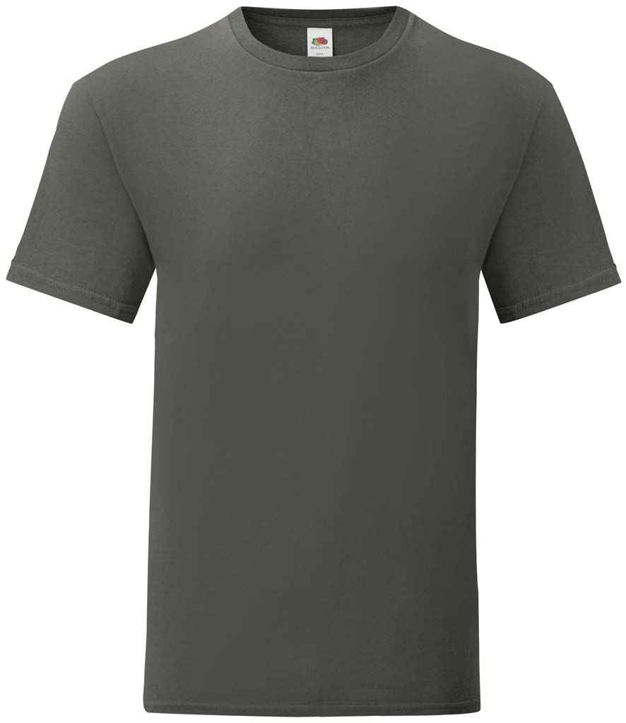 Fruit of the Loom Iconic 150 T-Shirt in Light Graphite by Fruit of the Loom — Custom branded clothing by Print Press, featuring premium embroidery produced in our specialist print lab in the UK.