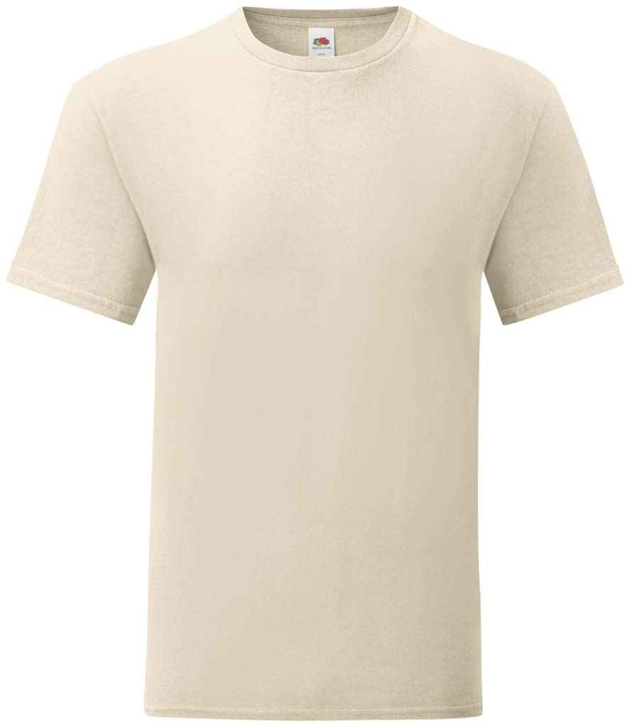 Fruit of the Loom Iconic 150 T-Shirt in Natural by Fruit of the Loom — Custom branded clothing by Print Press, featuring premium embroidery produced in our specialist print lab in the UK.