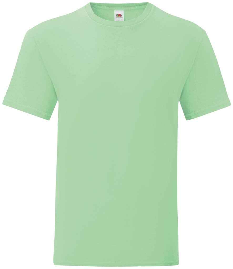 Fruit of the Loom Iconic 150 T-Shirt in Neo Mint by Fruit of the Loom — Custom branded clothing by Print Press, featuring premium embroidery produced in our specialist print lab in the UK.