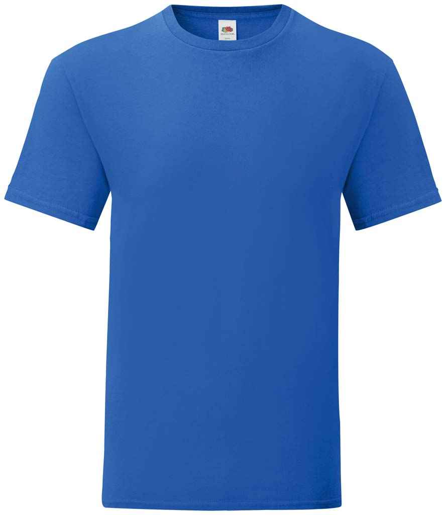 Fruit of the Loom Iconic 150 T-Shirt in Royal Blue by Fruit of the Loom — Custom branded clothing by Print Press, featuring premium embroidery produced in our specialist print lab in the UK.