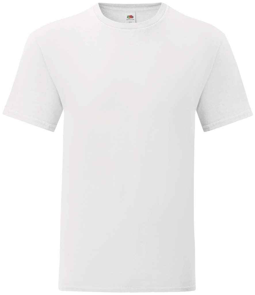 Fruit of the Loom Iconic 150 T-Shirt in White by Fruit of the Loom — Custom branded clothing by Print Press, featuring premium embroidery produced in our specialist print lab in the UK.