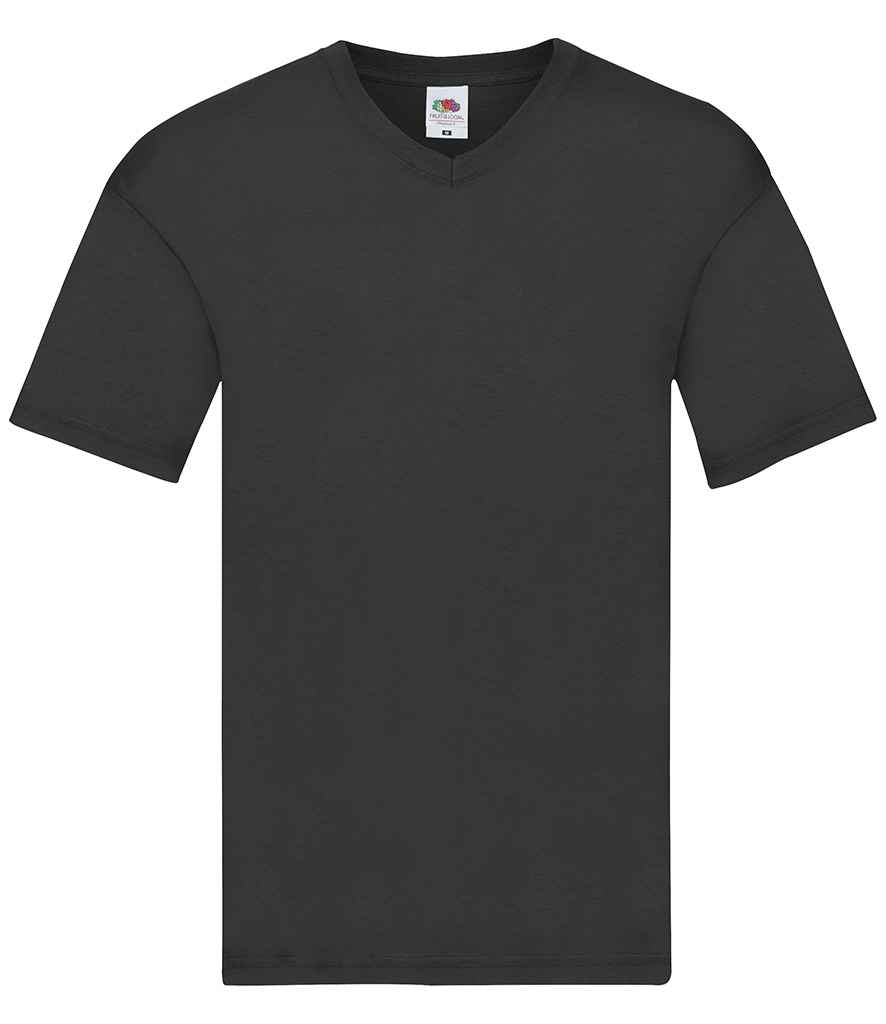 Fruit of the Loom Original V Neck T-Shirt in by Fruit of the Loom — Custom branded clothing by Print Press, featuring premium embroidery produced in our specialist print lab in the UK.