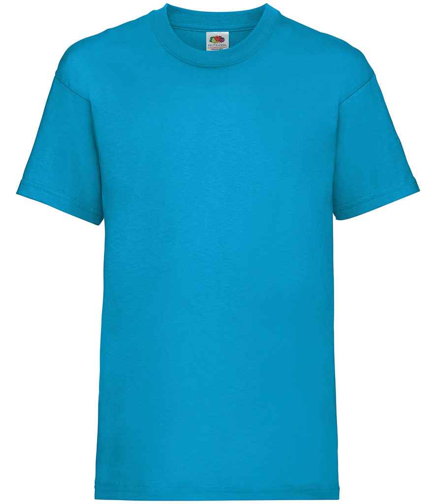 Fruit of the Loom Kids Value T-Shirt - (2nd Colours) in Azure by Fruit of the Loom — Custom branded clothing by Print Press, featuring premium embroidery produced in our specialist print lab in the UK.