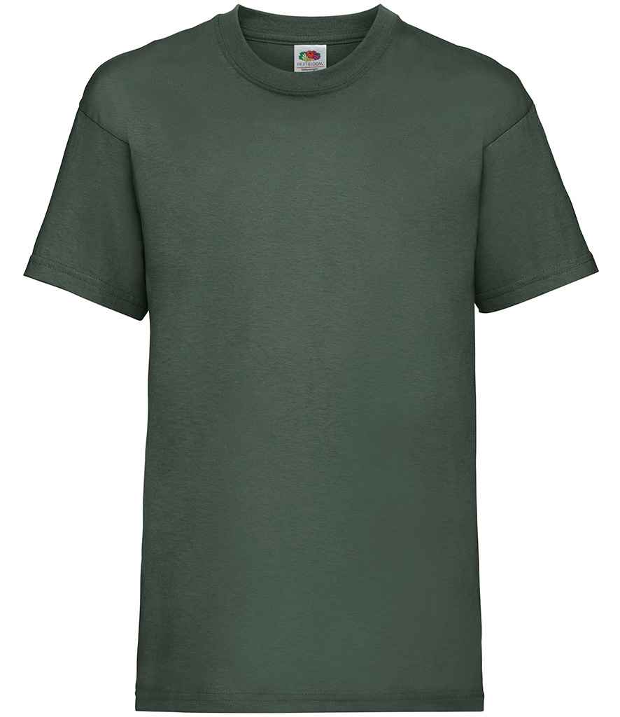 Fruit of the Loom Kids Value T-Shirt - (2nd Colours) in Bottle Green by Fruit of the Loom — Custom branded clothing by Print Press, featuring premium embroidery produced in our specialist print lab in the UK.