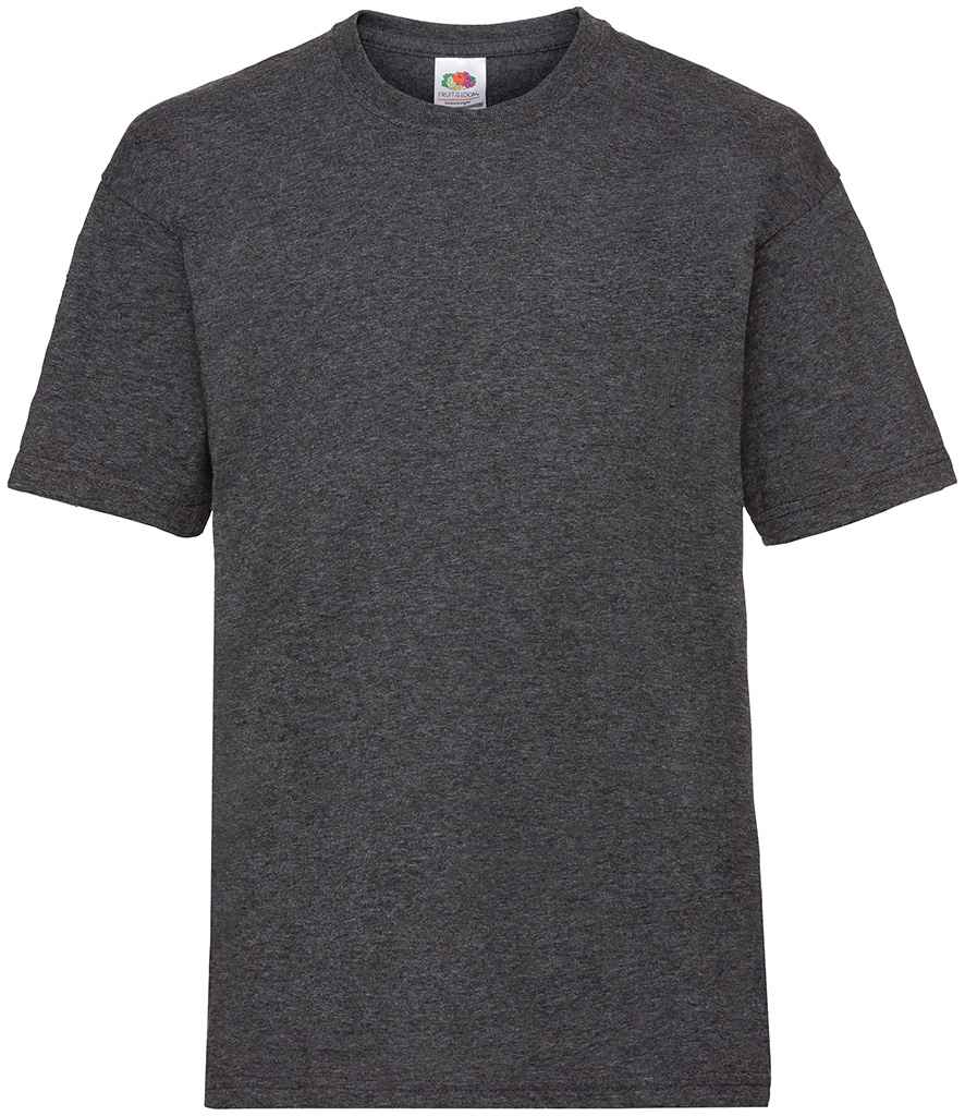 Fruit of the Loom Kids Value T-Shirt - (2nd Colours) in Dark Heather by Fruit of the Loom — Custom branded clothing by Print Press, featuring premium embroidery produced in our specialist print lab in the UK.