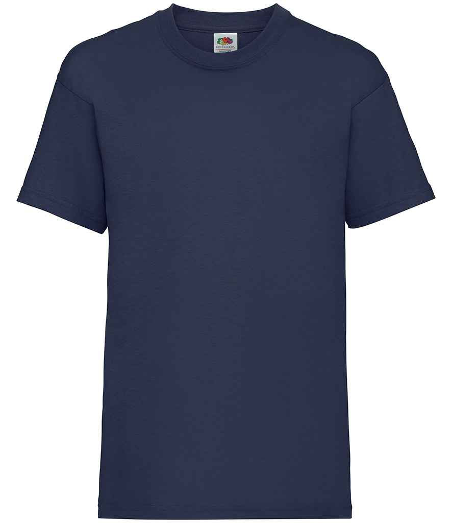 Fruit of the Loom Kids Value T-Shirt - (2nd Colours) in Deep Navy by Fruit of the Loom — Custom branded clothing by Print Press, featuring premium embroidery produced in our specialist print lab in the UK.