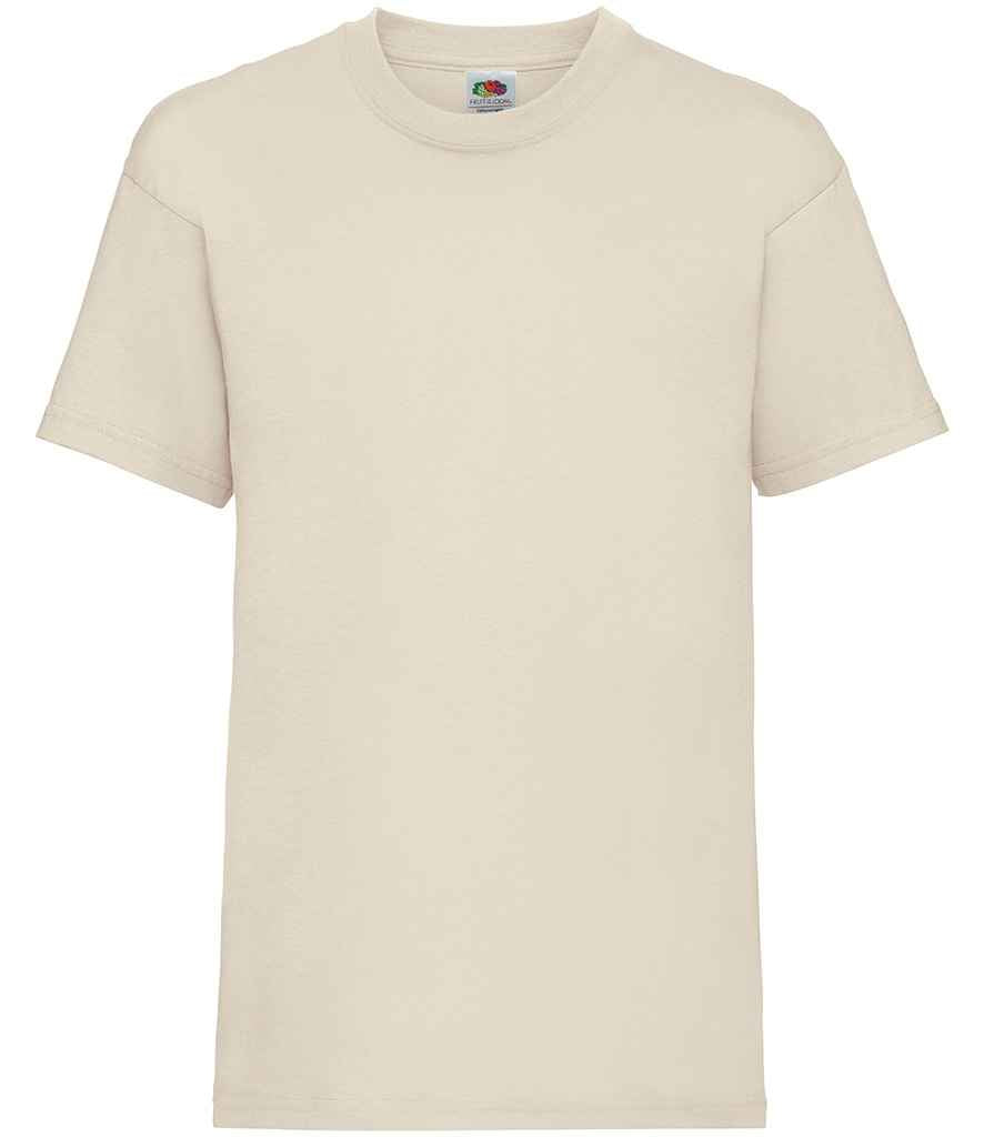 Fruit of the Loom Kids Value T-Shirt in Natural by Fruit of the Loom — Custom branded clothing by Print Press, featuring premium embroidery produced in our specialist print lab in the UK.