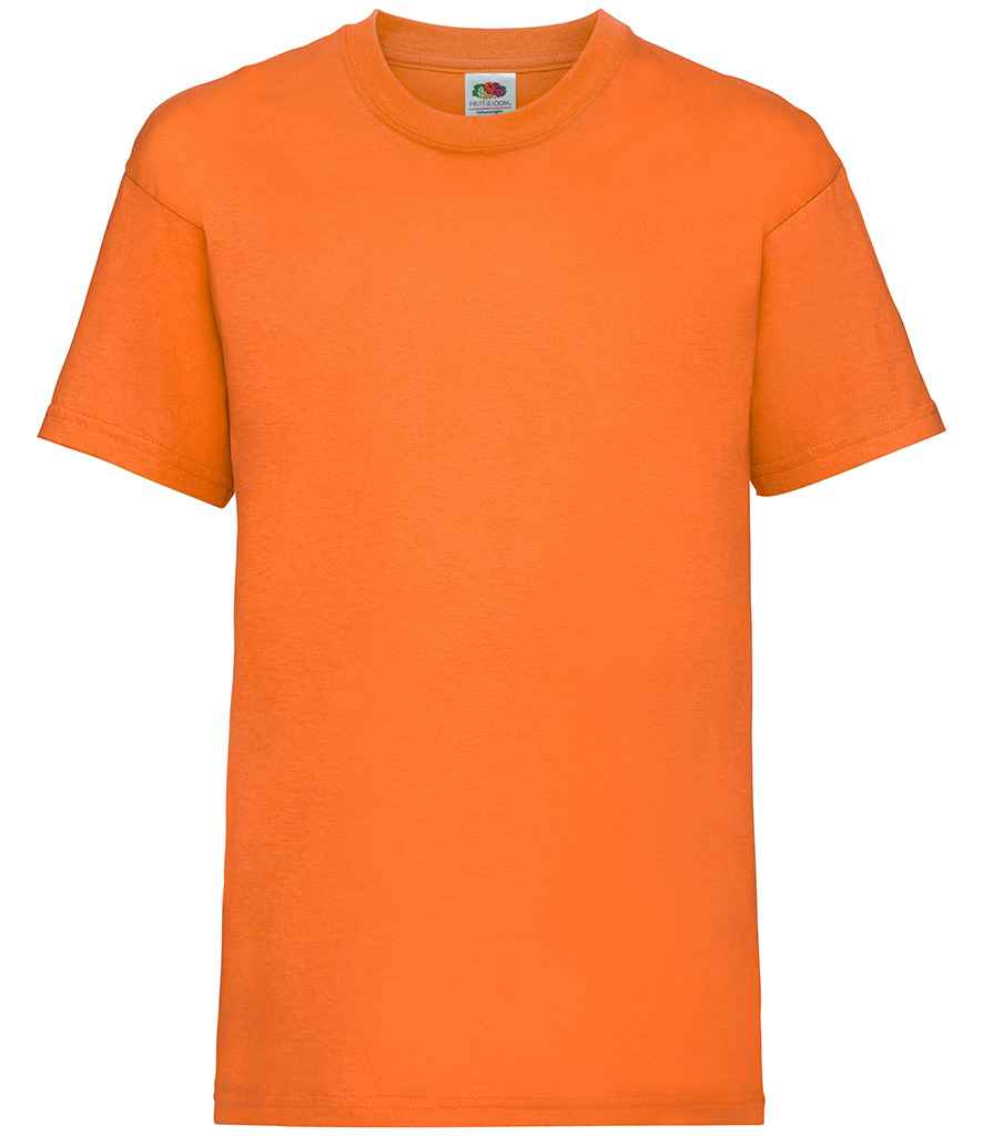 Fruit of the Loom Kids Value T-Shirt in Orange by Fruit of the Loom — Custom branded clothing by Print Press, featuring premium embroidery produced in our specialist print lab in the UK.