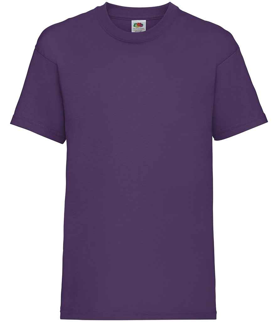 Fruit of the Loom Kids Value T-Shirt in Purple by Fruit of the Loom — Custom branded clothing by Print Press, featuring premium embroidery produced in our specialist print lab in the UK.
