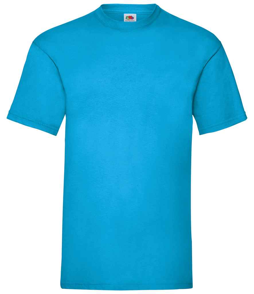 Fruit of the Loom Value T-Shirt - (2nd Colours) in Azure by Fruit of the Loom — Custom branded clothing by Print Press, featuring premium embroidery produced in our specialist print lab in the UK.