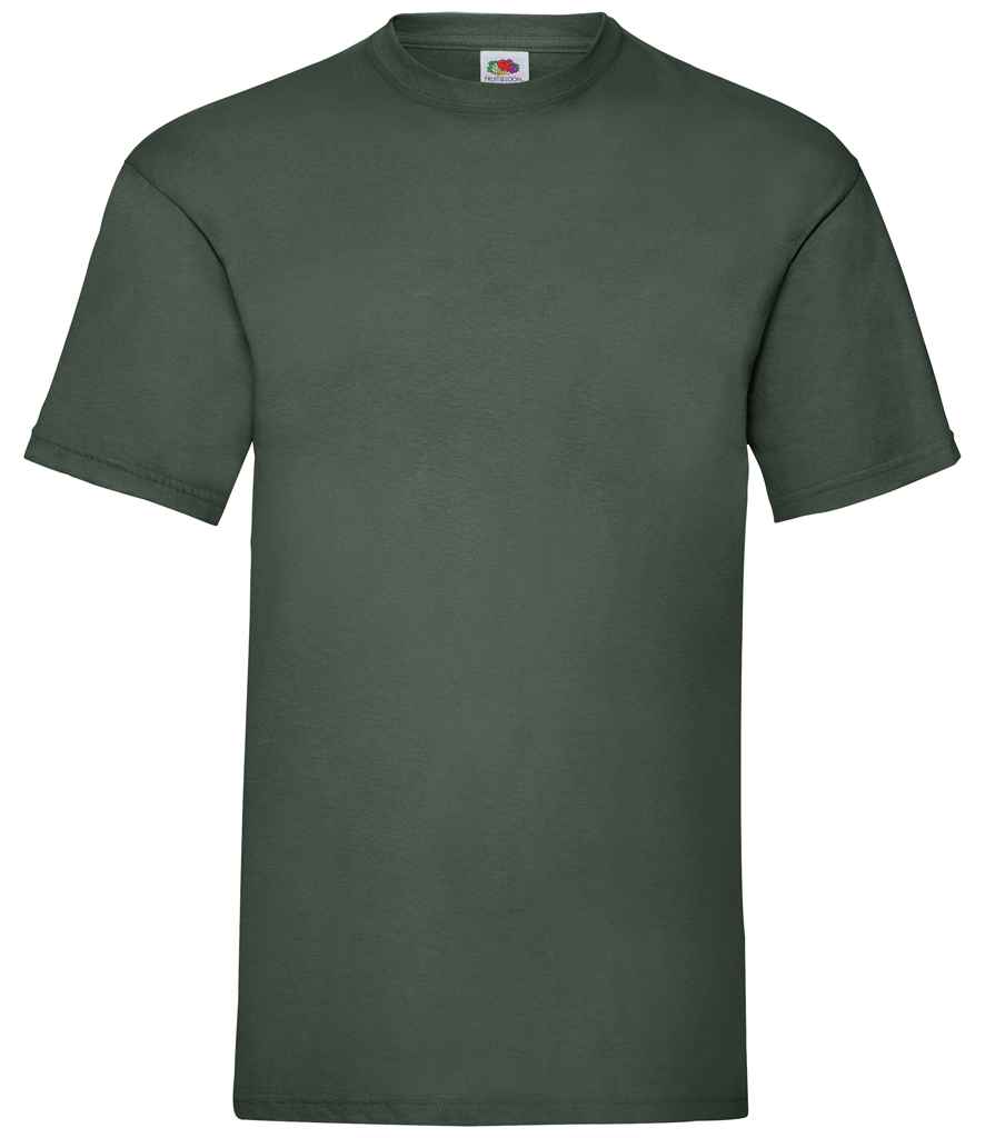 Fruit of the Loom Value T-Shirt - (2nd Colours) in Bottle Green by Fruit of the Loom — Custom branded clothing by Print Press, featuring premium embroidery produced in our specialist print lab in the UK.