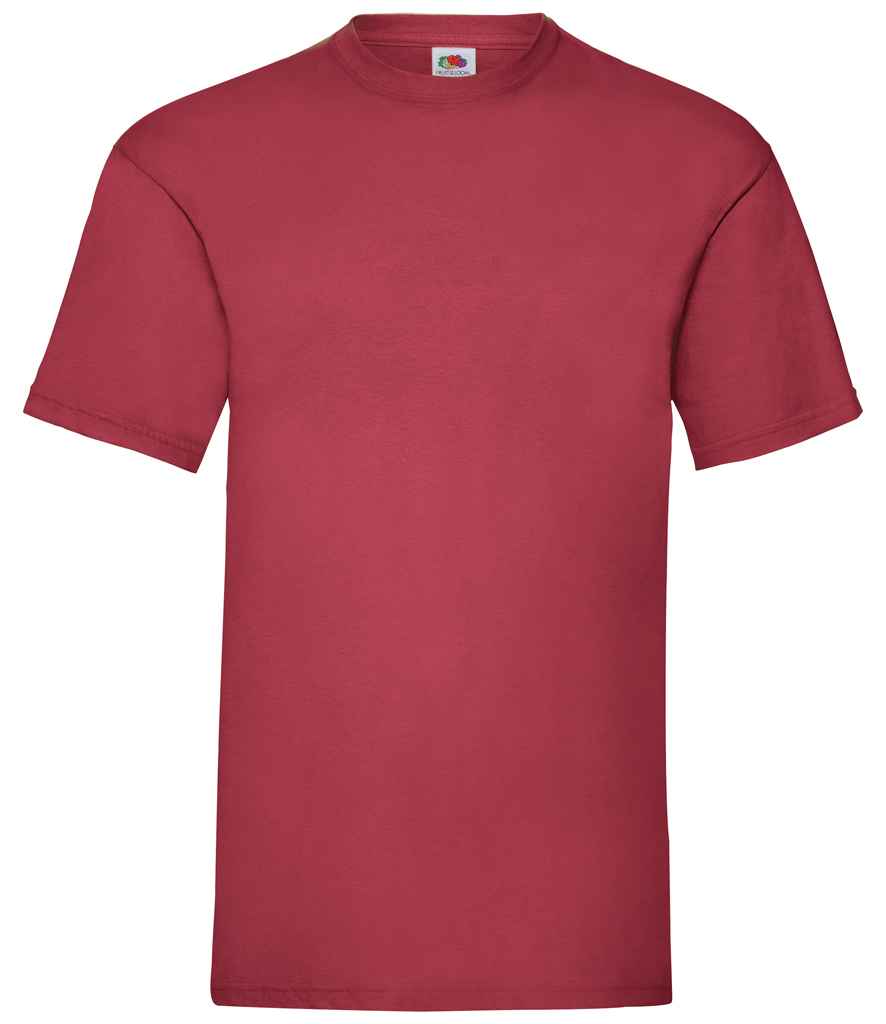 Fruit of the Loom Value T-Shirt - (2nd Colours) in Brick Red by Fruit of the Loom — Custom branded clothing by Print Press, featuring premium embroidery produced in our specialist print lab in the UK.