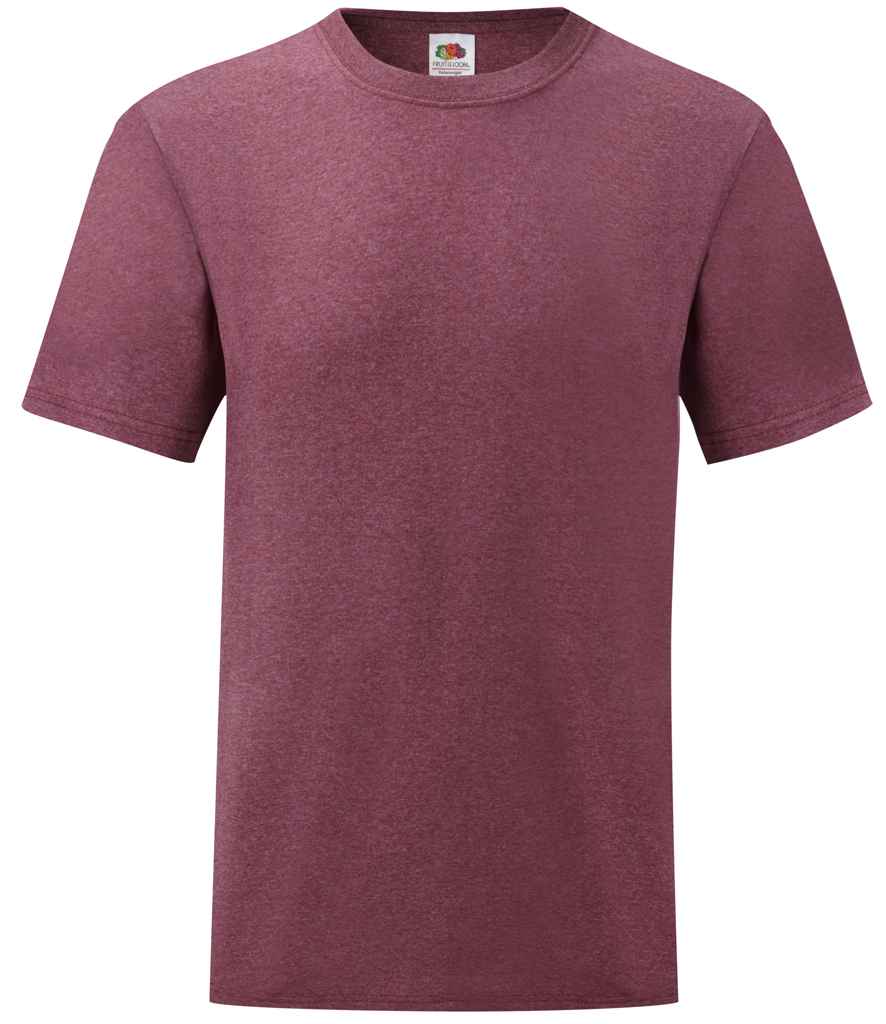 Fruit of the Loom Value T-Shirt - (2nd Colours) in Heather Burgundy by Fruit of the Loom — Custom branded clothing by Print Press, featuring premium embroidery produced in our specialist print lab in the UK.