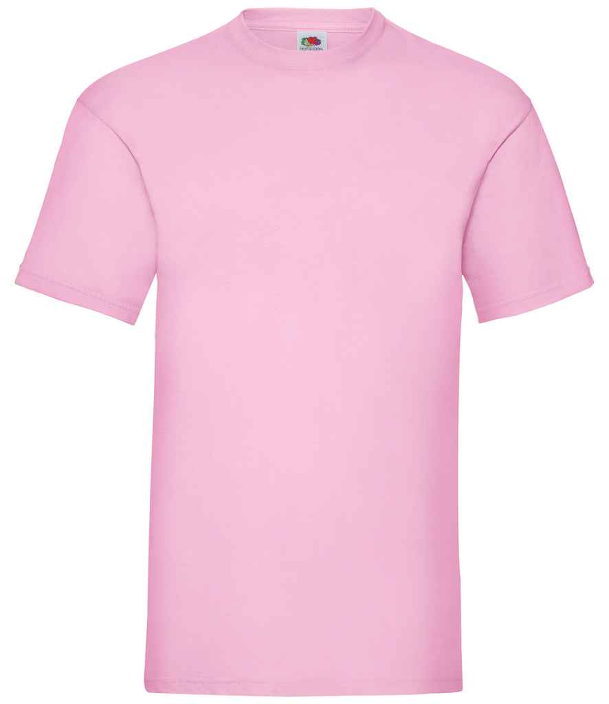 Fruit of the Loom Value T-Shirt in Light Pink by Fruit of the Loom — Custom branded clothing by Print Press, featuring premium embroidery produced in our specialist print lab in the UK.