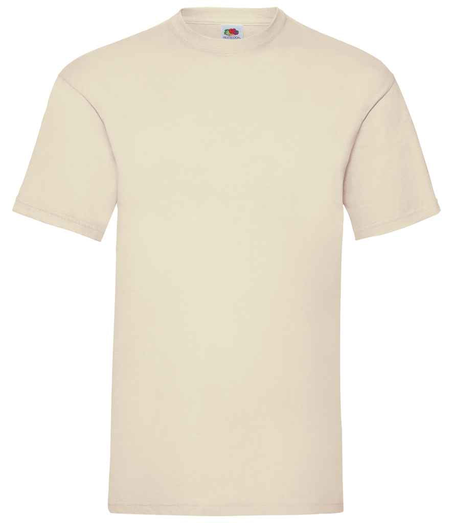 Fruit of the Loom Value T-Shirt in Natural by Fruit of the Loom — Custom branded clothing by Print Press, featuring premium embroidery produced in our specialist print lab in the UK.