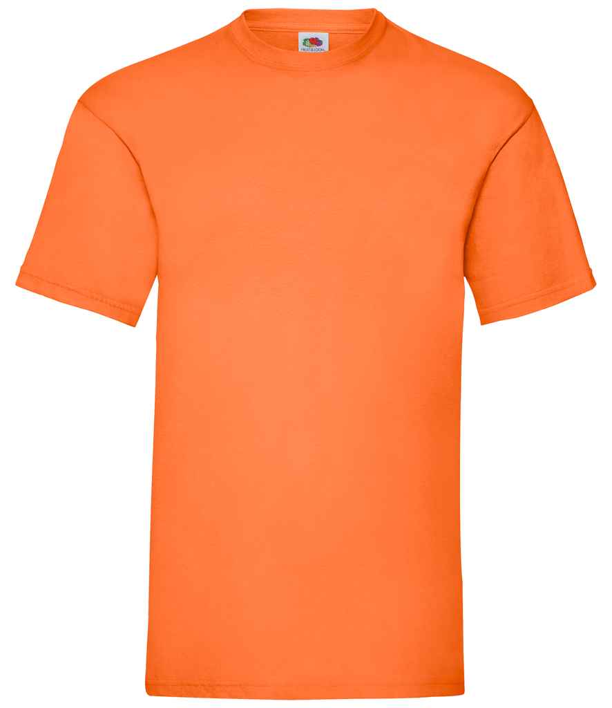 Fruit of the Loom Value T-Shirt in Orange by Fruit of the Loom — Custom branded clothing by Print Press, featuring premium embroidery produced in our specialist print lab in the UK.