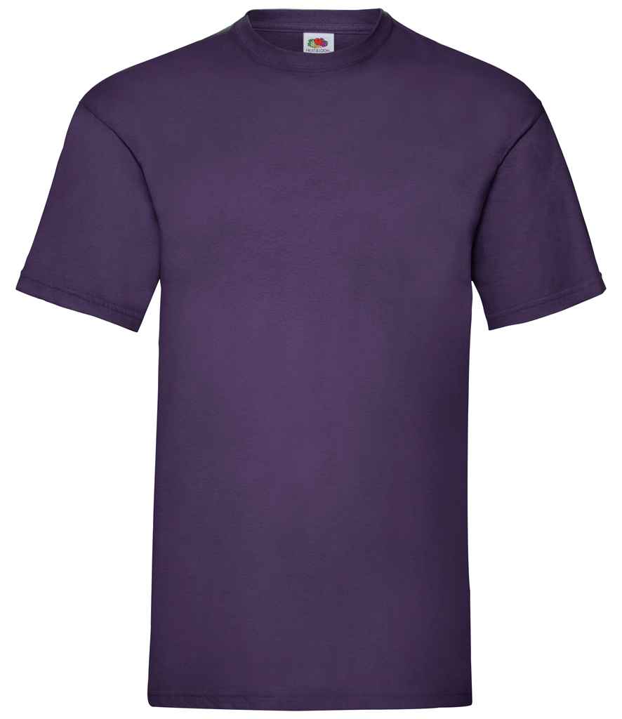 Fruit of the Loom Value T-Shirt in Purple by Fruit of the Loom — Custom branded clothing by Print Press, featuring premium embroidery produced in our specialist print lab in the UK.