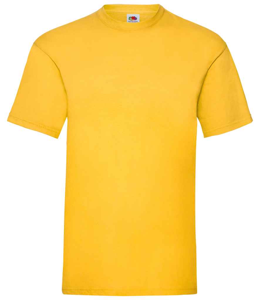 Fruit of the Loom Value T-Shirt in Sunflower by Fruit of the Loom — Custom branded clothing by Print Press, featuring premium embroidery produced in our specialist print lab in the UK.