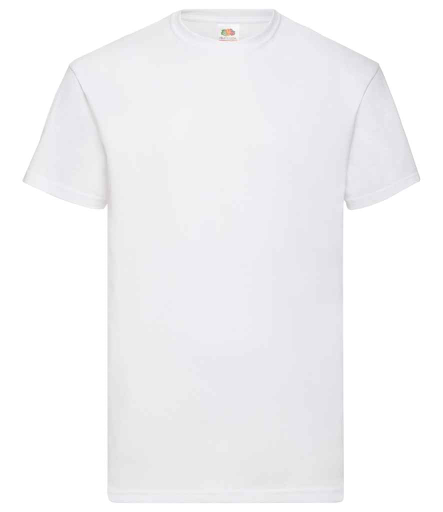 Fruit of the Loom Value T-Shirt in White by Fruit of the Loom — Custom branded clothing by Print Press, featuring premium embroidery produced in our specialist print lab in the UK.