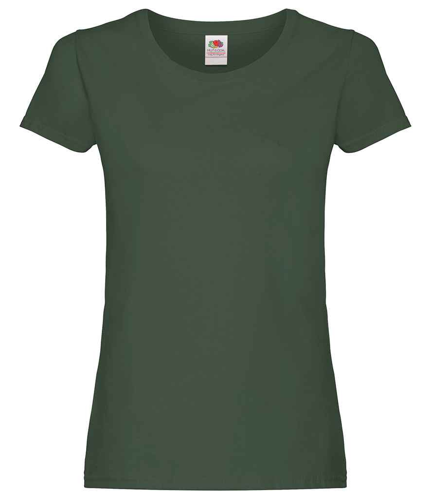 Fruit of the Loom Lady Fit Original T-Shirt - (2nd Colours) in Bottle Green by Fruit of the Loom — Custom branded clothing by Print Press, featuring premium embroidery produced in our specialist print lab in the UK.