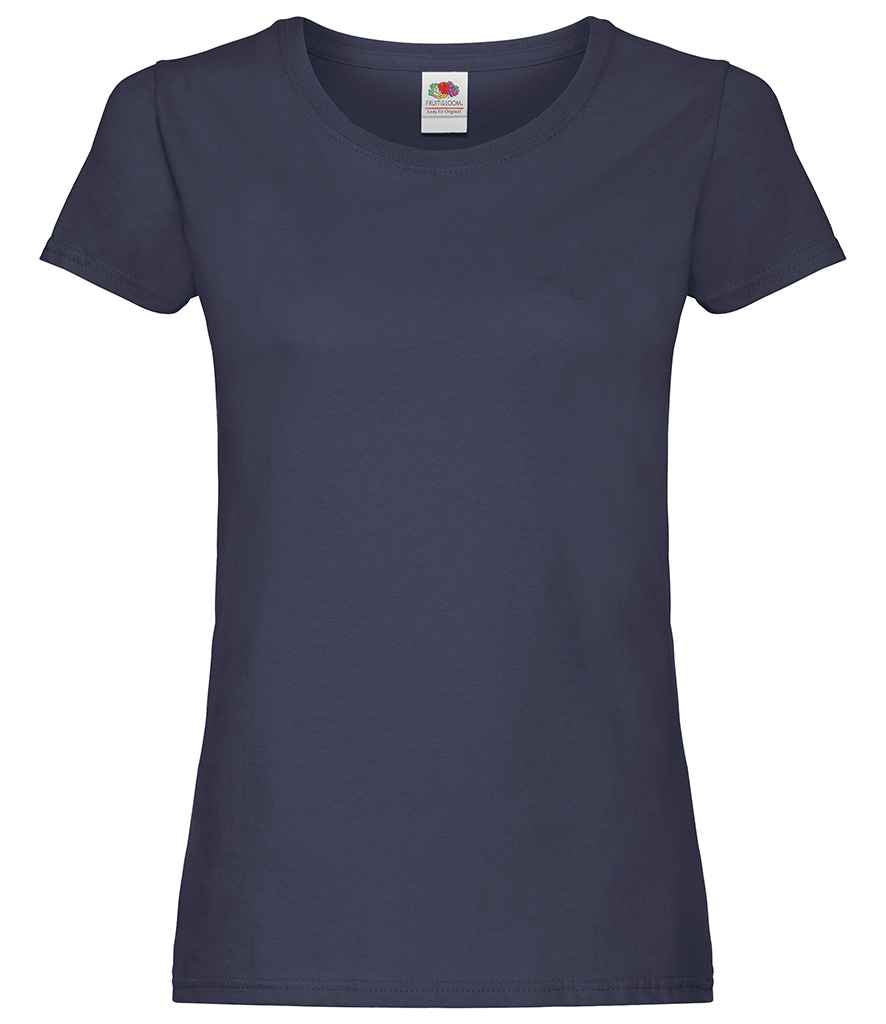 Fruit of the Loom Lady Fit Original T-Shirt in Deep Navy by Fruit of the Loom — Custom branded clothing by Print Press, featuring premium embroidery produced in our specialist print lab in the UK.