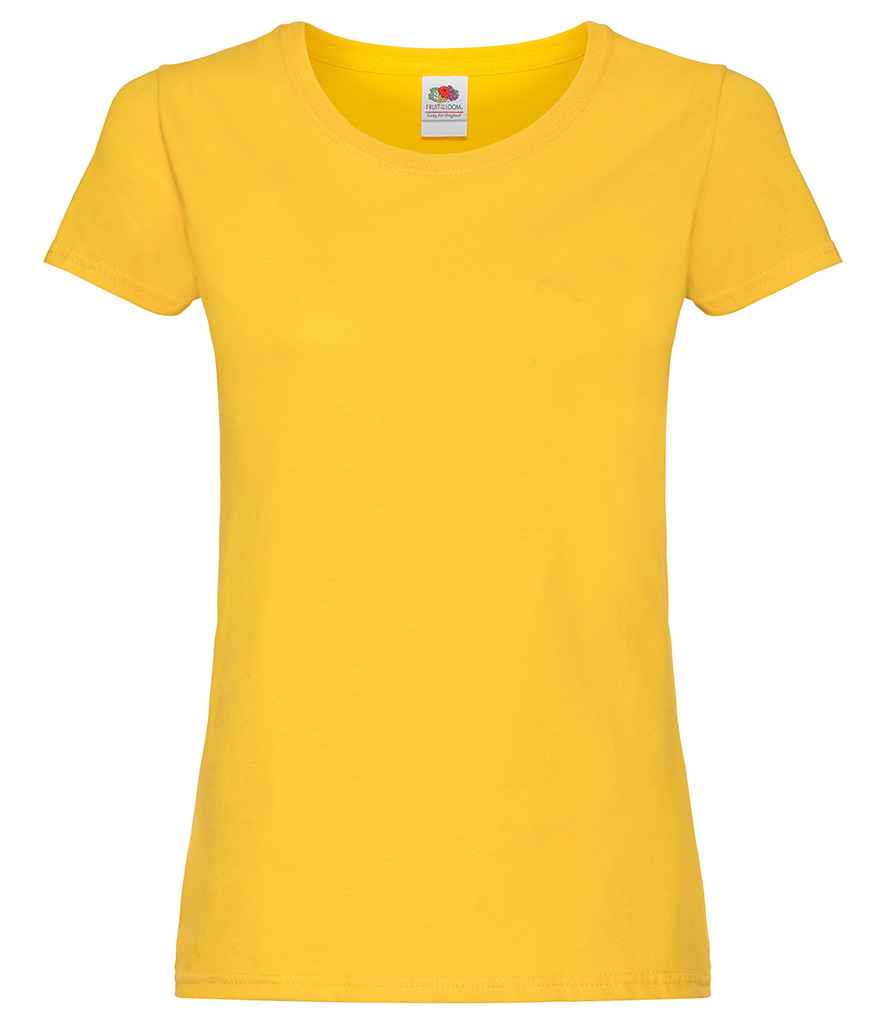 Fruit of the Loom Lady Fit Original T-Shirt in Sunflower by Fruit of the Loom — Custom branded clothing by Print Press, featuring premium embroidery produced in our specialist print lab in the UK.