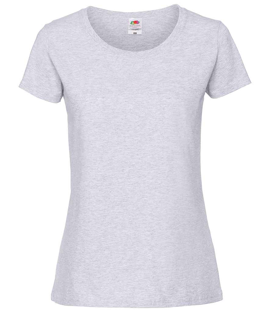 Fruit of the Loom Ladies Ringspun Premium T-Shirt in by Fruit of the Loom — Custom branded clothing by Print Press, featuring premium embroidery produced in our specialist print lab in the UK.