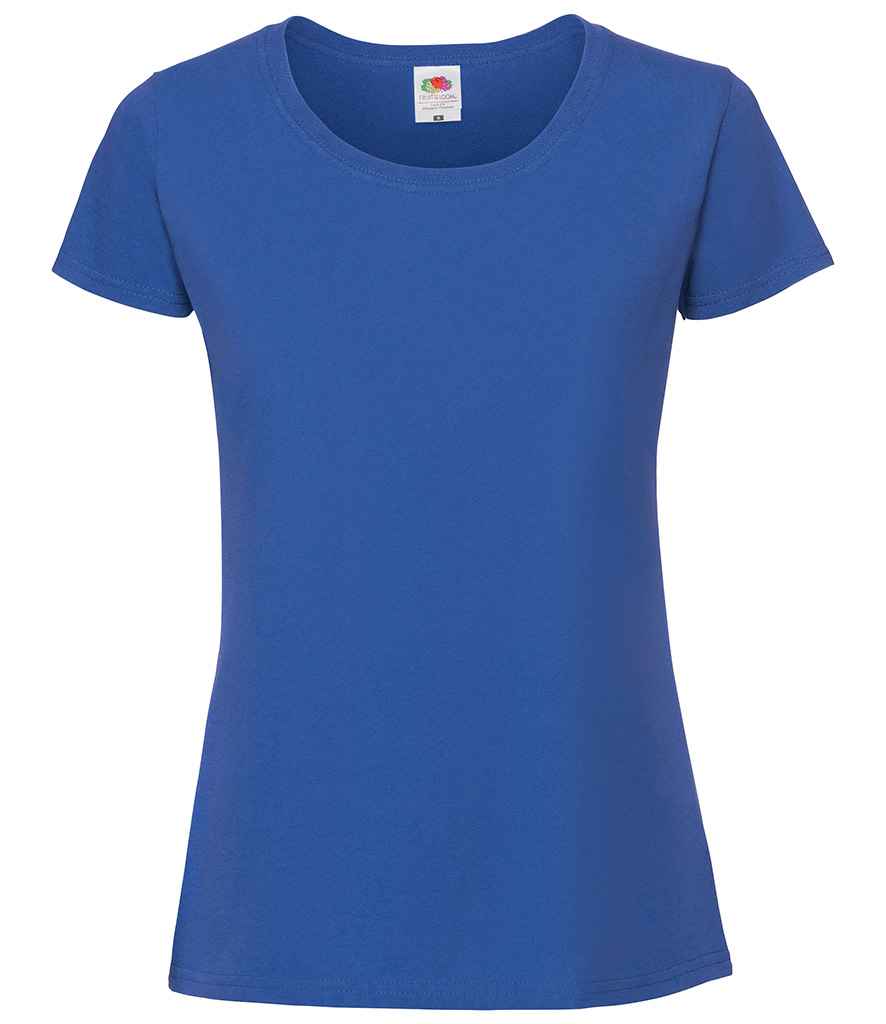Fruit of the Loom Ladies Ringspun Premium T-Shirt in Royal Blue by Fruit of the Loom — Custom branded clothing by Print Press, featuring premium embroidery produced in our specialist print lab in the UK.