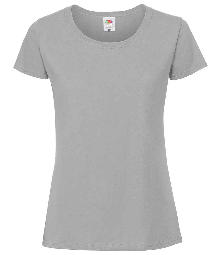 Fruit of the Loom Ladies Ringspun Premium T-Shirt in Zinc by Fruit of the Loom — Custom branded clothing by Print Press, featuring premium embroidery produced in our specialist print lab in the UK.
