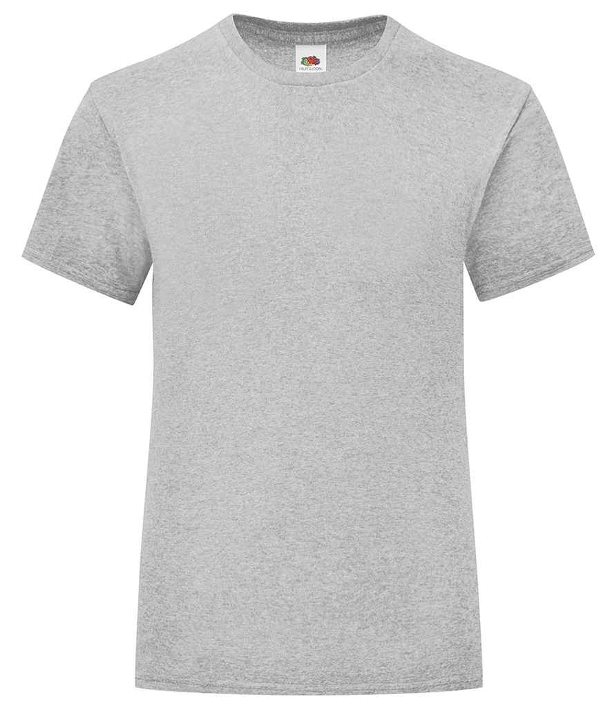 Fruit of the Loom Girls Iconic 150 T-Shirt in Heather Grey by Fruit of the Loom — Custom branded clothing by Print Press, featuring premium embroidery produced in our specialist print lab in the UK.
