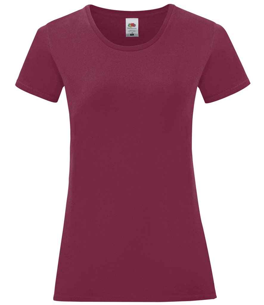 Fruit of the Loom Ladies Iconic 150 T-Shirt - (2nd Colours) in by Fruit of the Loom — Custom branded clothing by Print Press, featuring premium embroidery produced in our specialist print lab in the UK.
