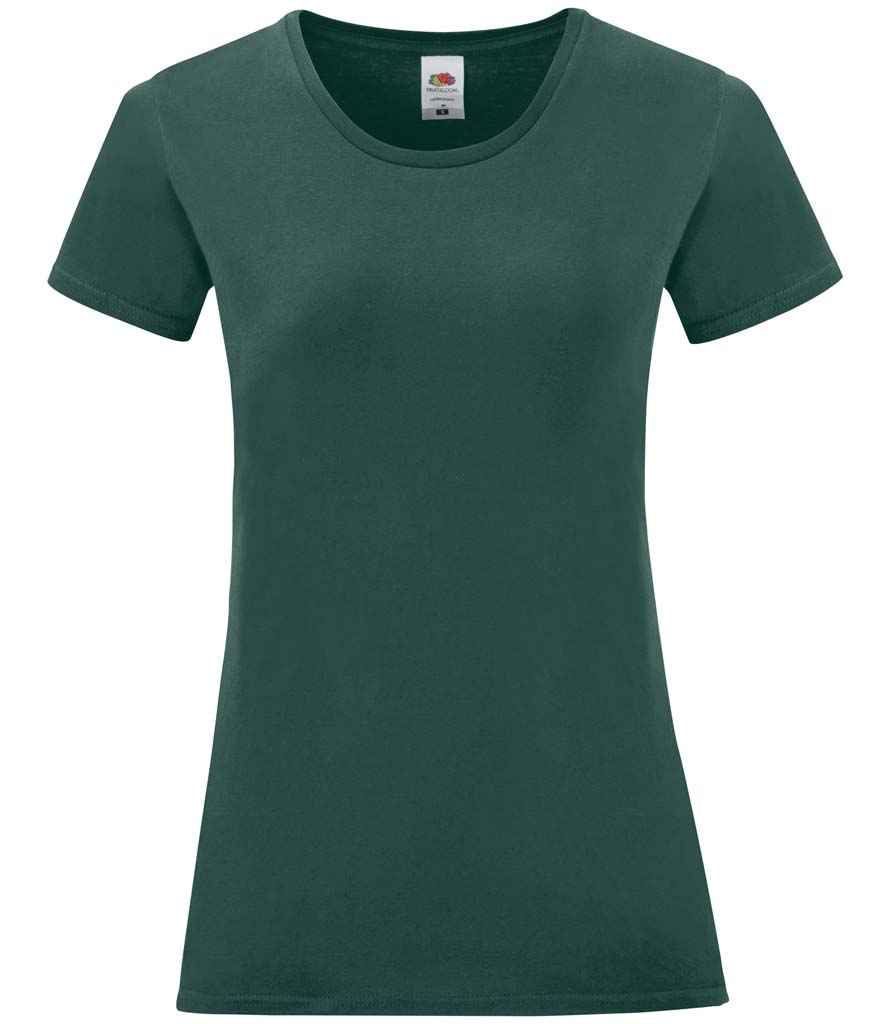 Fruit of the Loom Ladies Iconic 150 T-Shirt - (2nd Colours) in by Fruit of the Loom — Custom branded clothing by Print Press, featuring premium embroidery produced in our specialist print lab in the UK.