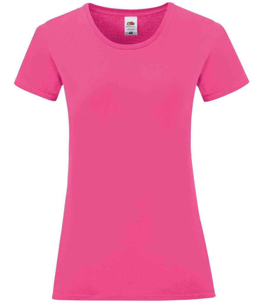 Fruit of the Loom Ladies Iconic 150 T-Shirt - (2nd Colours) in by Fruit of the Loom — Custom branded clothing by Print Press, featuring premium embroidery produced in our specialist print lab in the UK.