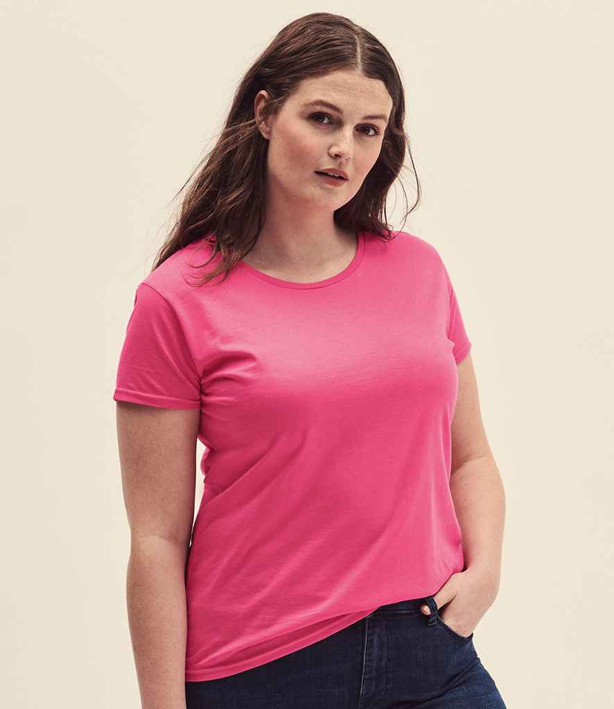 Fruit of the Loom Ladies Iconic 150 T-Shirt - (2nd Colours) in Fuchsia by Fruit of the Loom — Custom branded clothing by Print Press, featuring premium embroidery produced in our specialist print lab in the UK.