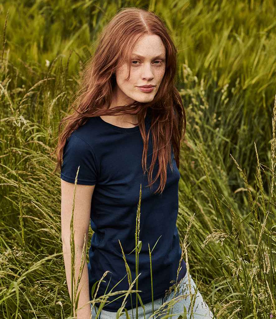 Fruit of the Loom Ladies Iconic 150 T-Shirt in Navy by Fruit of the Loom — Custom branded clothing by Print Press, featuring premium embroidery produced in our specialist print lab in the UK.