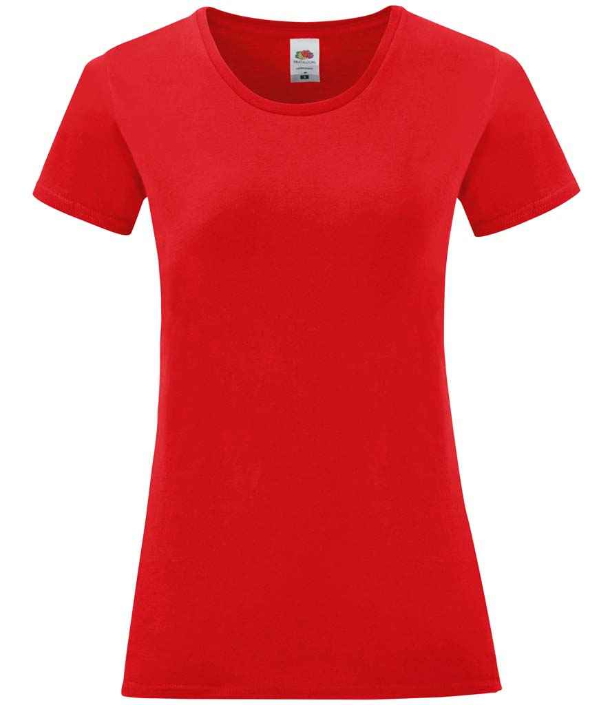Fruit of the Loom Ladies Iconic 150 T-Shirt in by Fruit of the Loom — Custom branded clothing by Print Press, featuring premium embroidery produced in our specialist print lab in the UK.