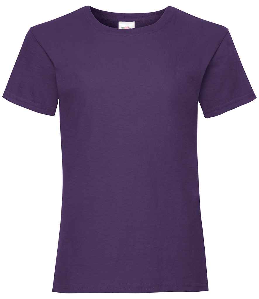 Fruit of the Loom Girls Value T-Shirt in Purple by Fruit of the Loom — Custom branded clothing by Print Press, featuring premium embroidery produced in our specialist print lab in the UK.