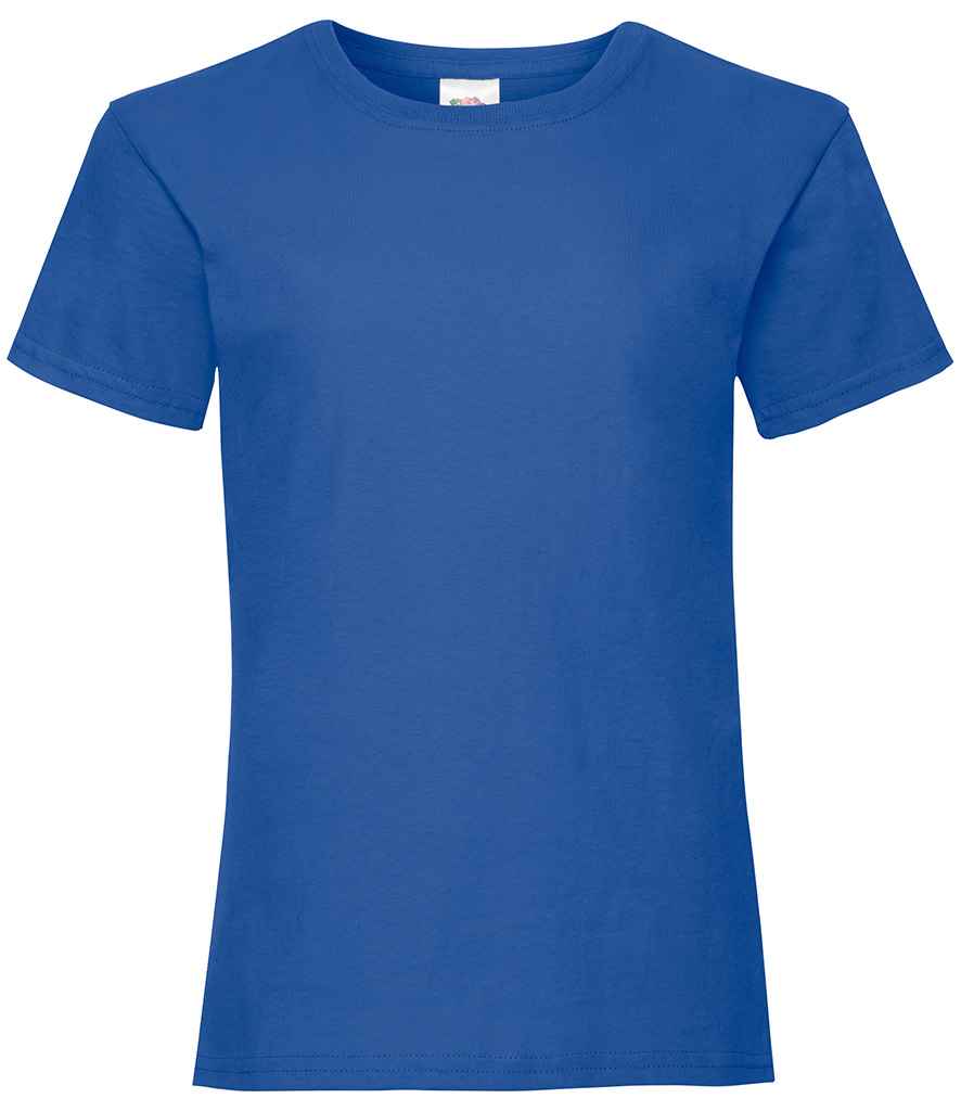 Fruit of the Loom Girls Value T-Shirt in Royal Blue by Fruit of the Loom — Custom branded clothing by Print Press, featuring premium embroidery produced in our specialist print lab in the UK.