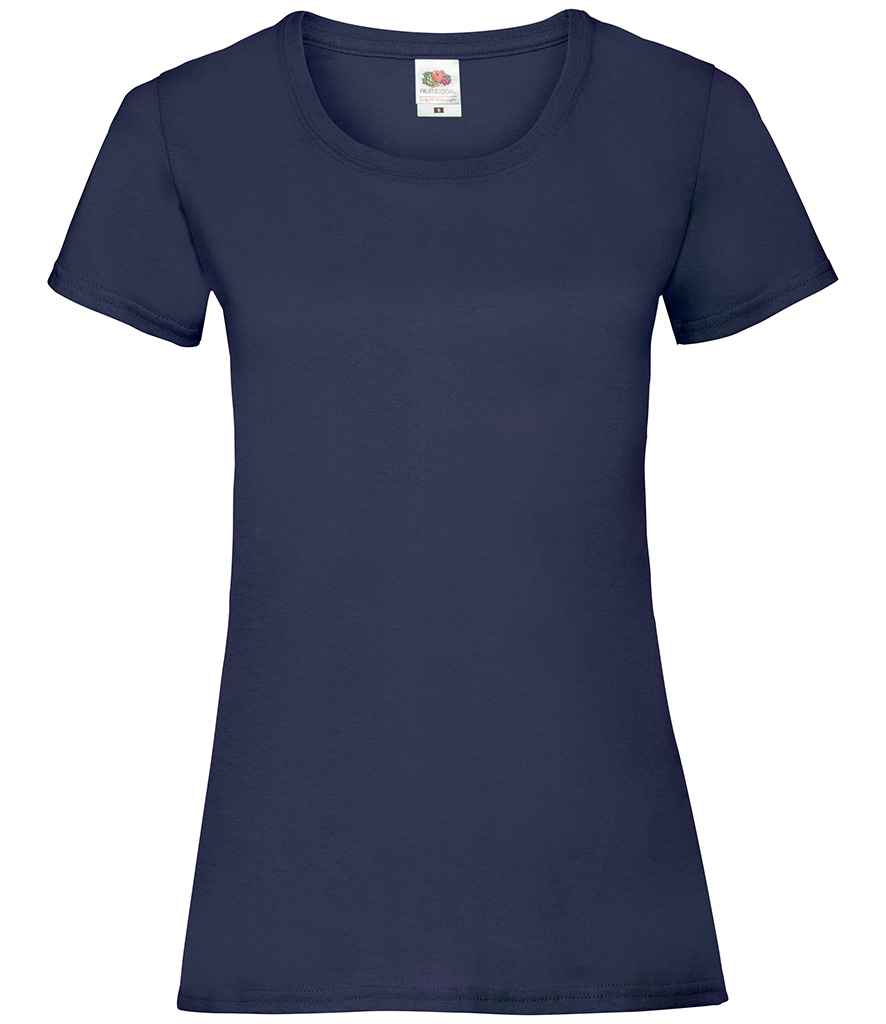 Fruit of the Loom Lady Fit Value T-Shirt - (2nd Colours) in Deep Navy by Fruit of the Loom — Custom branded clothing by Print Press, featuring premium embroidery produced in our specialist print lab in the UK.