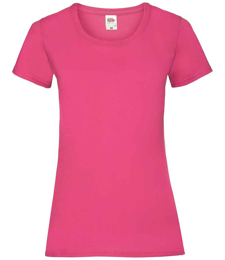 Fruit of the Loom Lady Fit Value T-Shirt - (2nd Colours) in Fuchsia by Fruit of the Loom — Custom branded clothing by Print Press, featuring premium embroidery produced in our specialist print lab in the UK.
