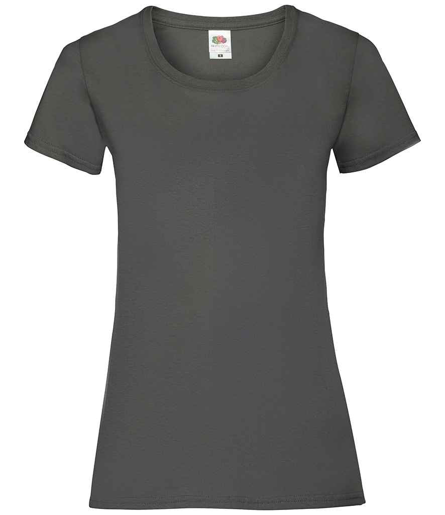 Fruit of the Loom Lady Fit Value T-Shirt in Light Graphite by Fruit of the Loom — Custom branded clothing by Print Press, featuring premium embroidery produced in our specialist print lab in the UK.