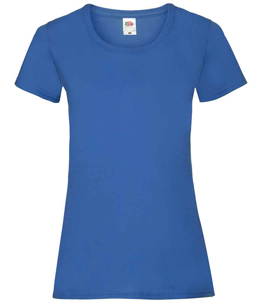 Fruit of the Loom Lady Fit Value T-Shirt in Royal Blue by Fruit of the Loom — Custom branded clothing by Print Press, featuring premium embroidery produced in our specialist print lab in the UK.