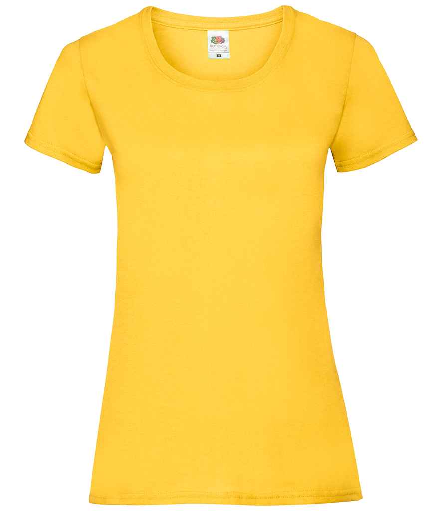 Fruit of the Loom Lady Fit Value T-Shirt in Sunflower by Fruit of the Loom — Custom branded clothing by Print Press, featuring premium embroidery produced in our specialist print lab in the UK.